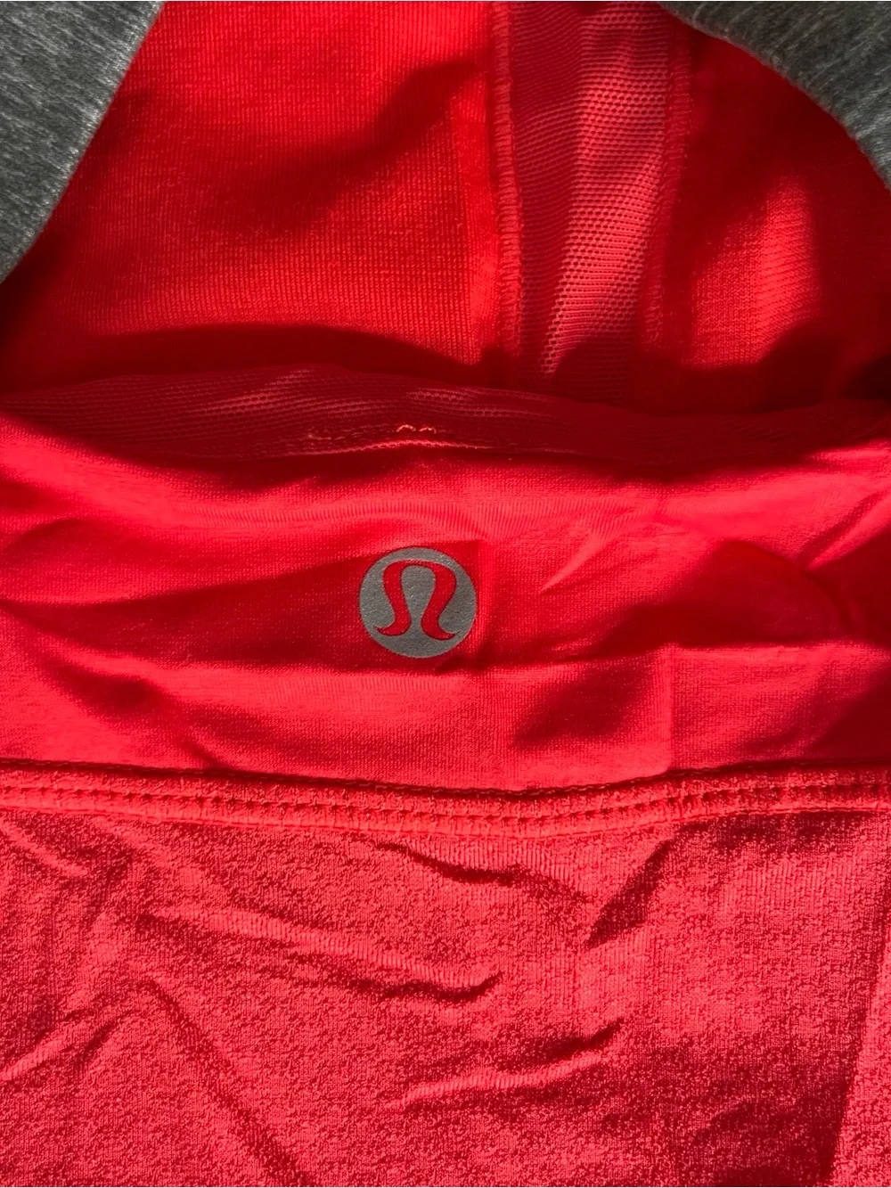 lululemon athletica Red Tank Top with Contrast Gray Straps size 12